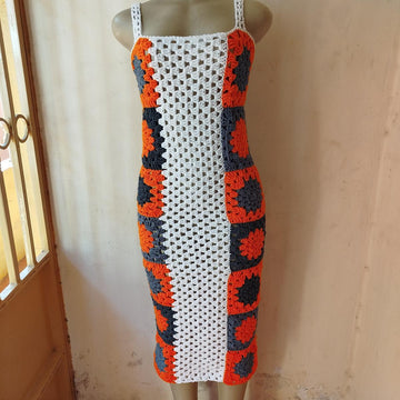Honeycomb Granny Square Dress