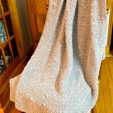 Chunky Crochet Velvet Bobble Blanket