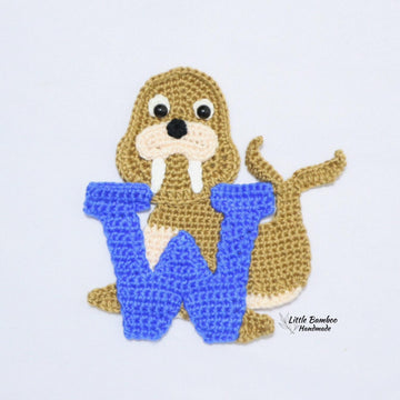 W for Walrus Applique