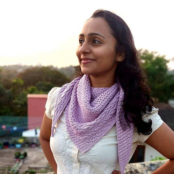Lilac crochet shawl