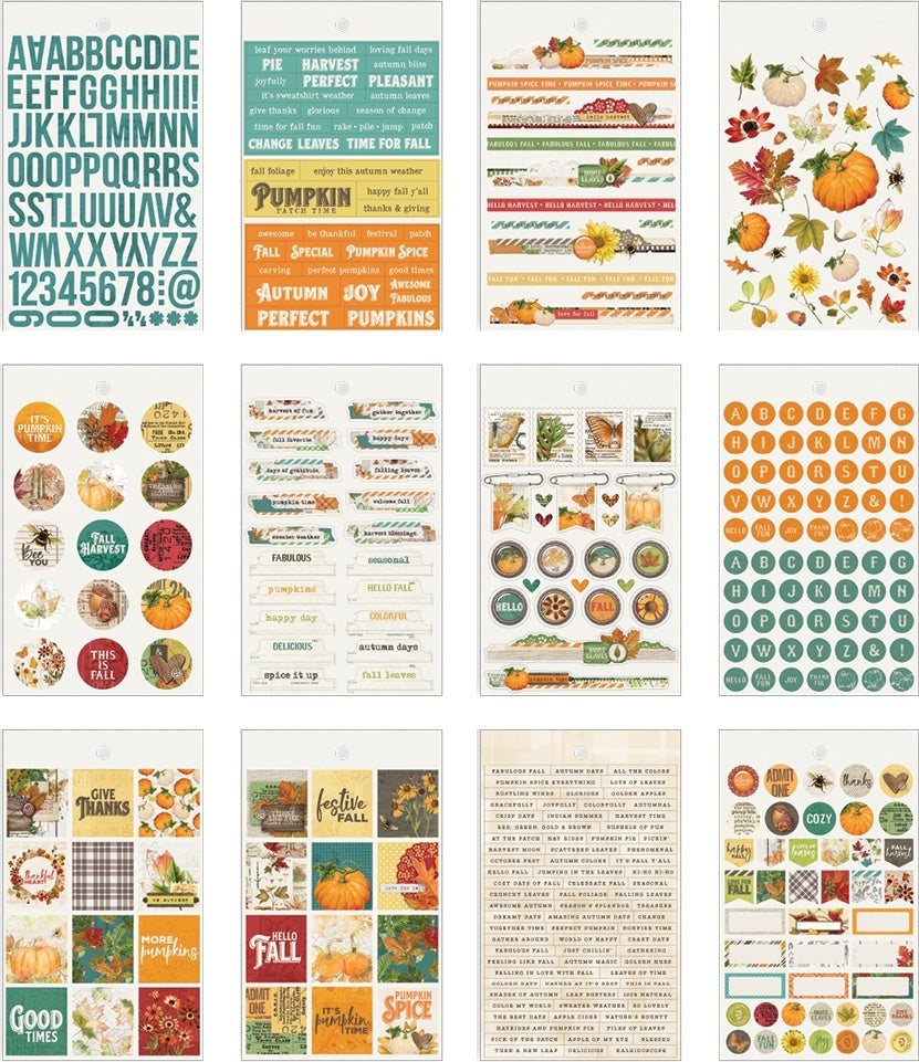 Simple Stories Autumn Splendor Mini Sticker Tablet 441/Pkg - 600373
