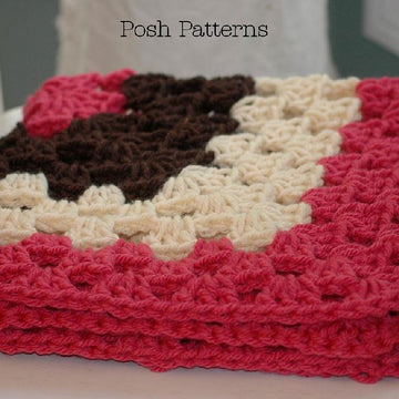 Granny Square Baby Blanket Crochet Pattern 268