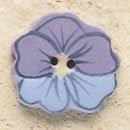 Mill Hill Button 43182 - Blue and Lavender Pansy