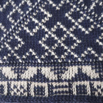 Sashiko Inspired Sampler Tunisian in the Round