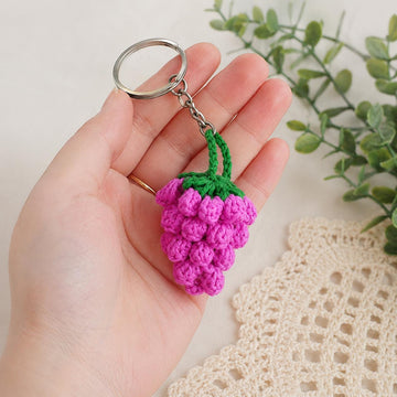 Crochet Grapes Keychain Pattern – PDF + Video Tutorial