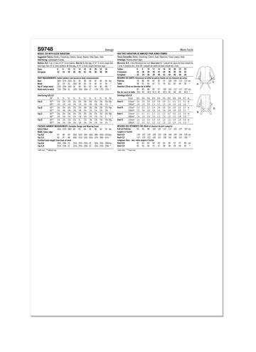 Simplicity Misses' Top with Sleeve Variations S9748 - Sewing Pattern