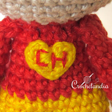 El Chapulín Colorado amigurumi doll - crochet pattern by Crochelandia