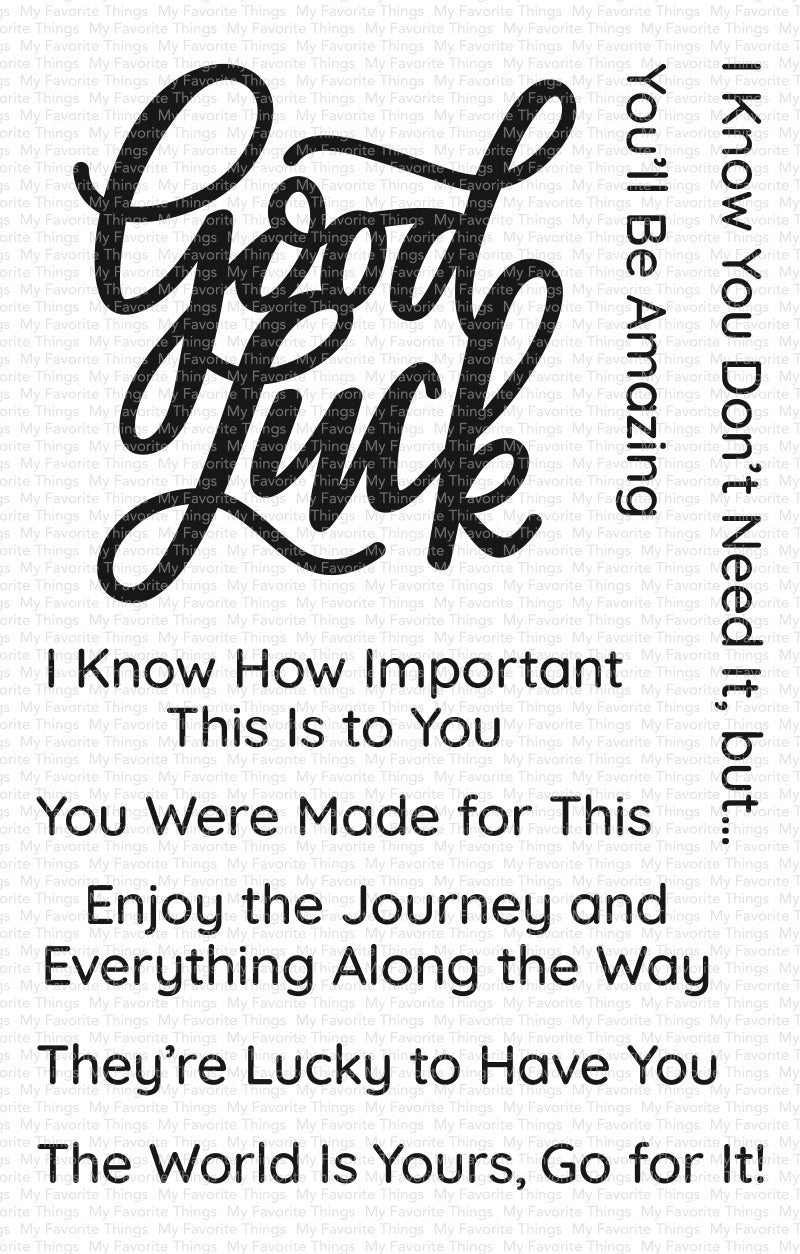 My Favorite Things Clear Stamps 4"X6" - Good Luck Greetings