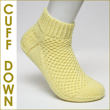 Lemon Sherbet Socks - Cuff Down (DK)