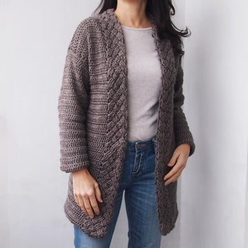 Celtic cable cardigan