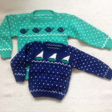 #5 Sailboat & Whale Sweaters- child's sweaters