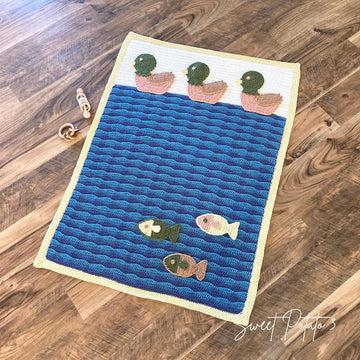 Duck Duck Fish Nursery Blanket