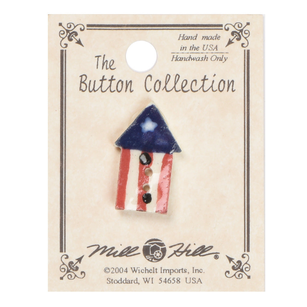 Mill Hill Button 86322 - Patriotic Star Birdhouse