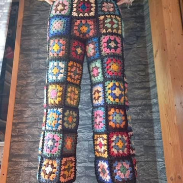 5in1 PANTS * granny square trousers
