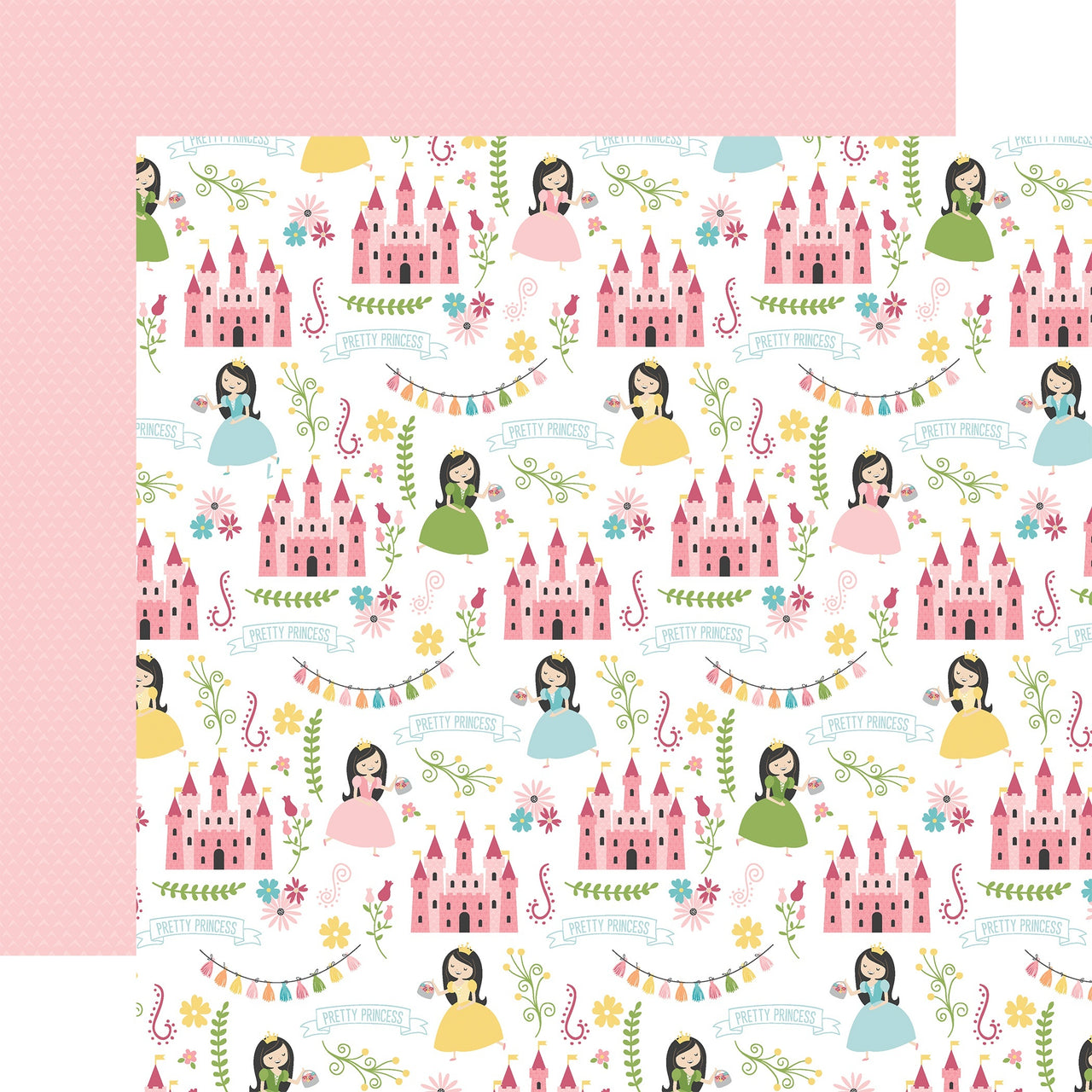 Echo Park Paper All Girl Double-Sided Cardstock 12"X12" 25/Pkg - Pretty Princess