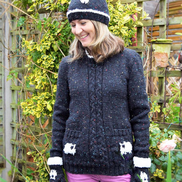 Ladies Sheep Sweater, Hat and Gloves
