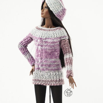 Sweater and turban for doll