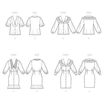 McCall's Misses' Tops and Dresses M8284 - Sewing Pattern