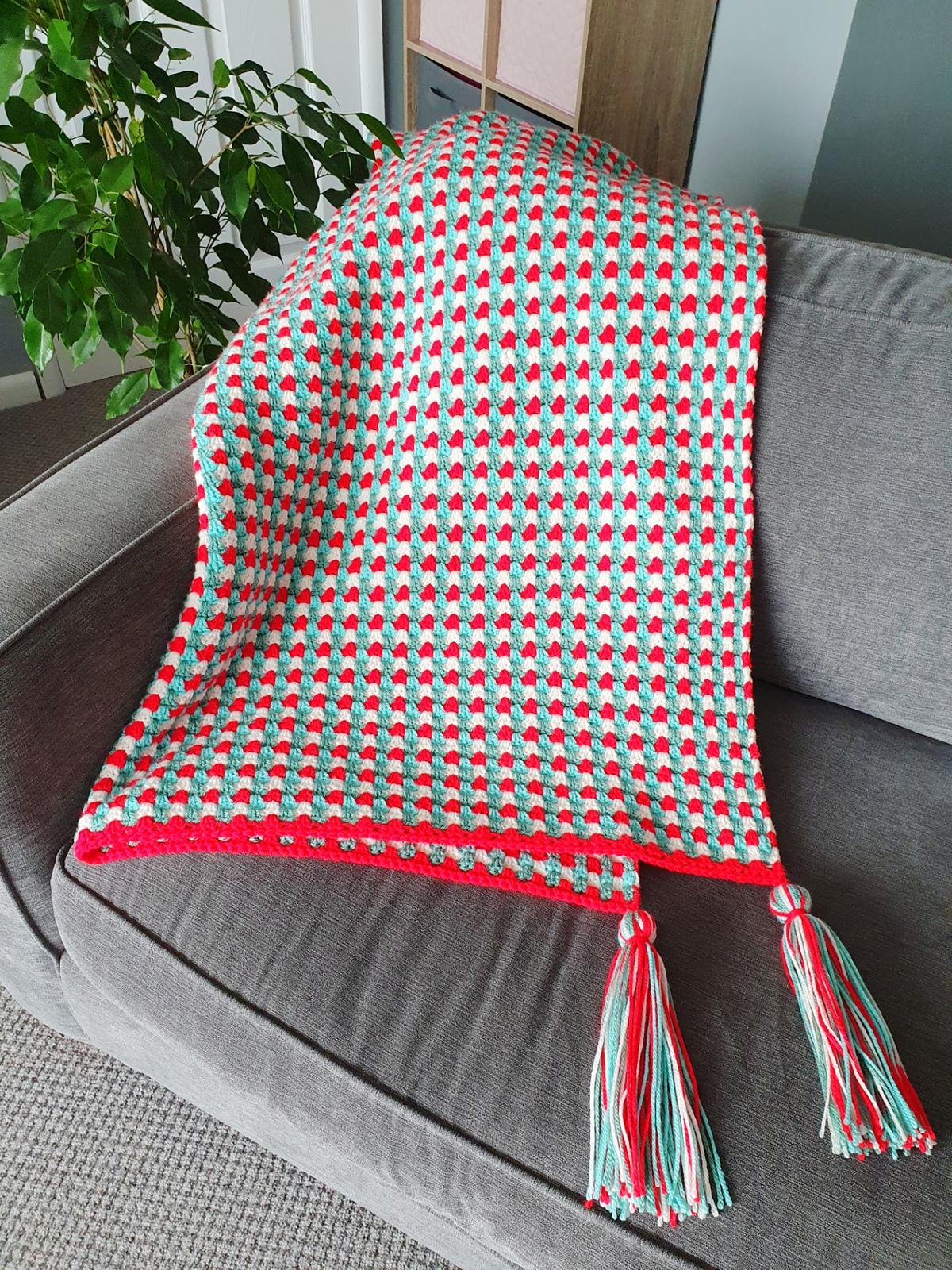 Candy Cane Striped Blanket