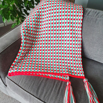 Candy Cane Striped Blanket