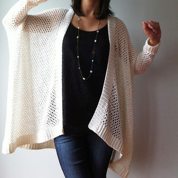 Angela - easy trendy cardigan (crochet)