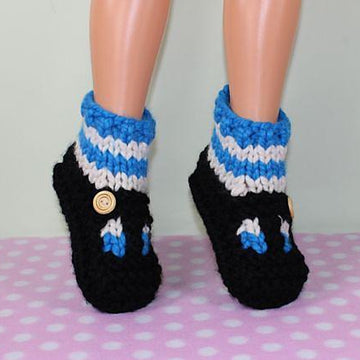 Childrens Super Chunky Stripe Sock T Bar Sandal Slippers