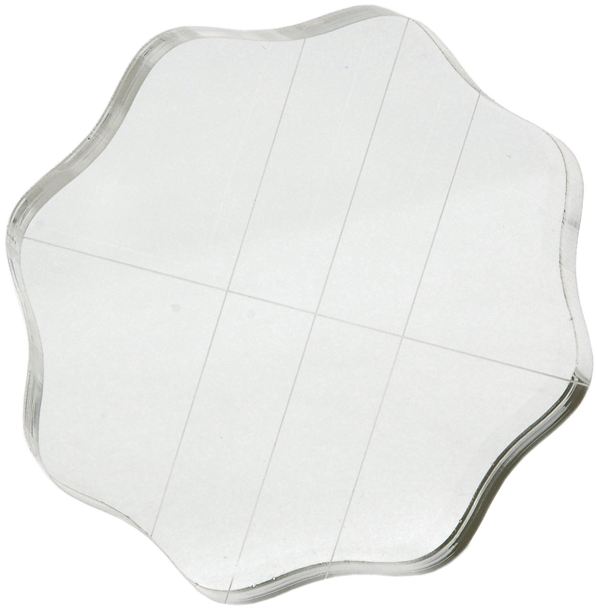Apple Pie Memories Acrylic Stamp Block W/Grips & Grid - 3.5"X3.5"X.5"