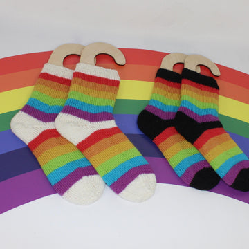 Childrens Simple Rainbow Socks Circular