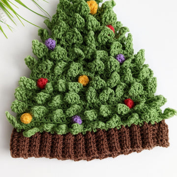 Christmas Tree Baby Hat crochet pattern