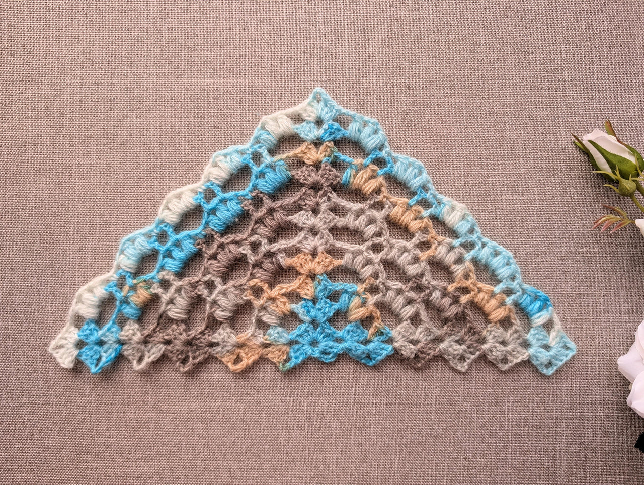 4 in 1: Triangle Crochet Shawl #107