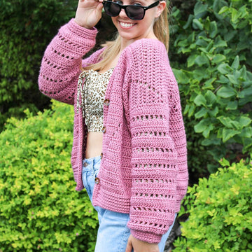 Pink Wine Cardigan