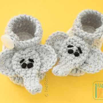 Jeffery Elephant Baby Booties