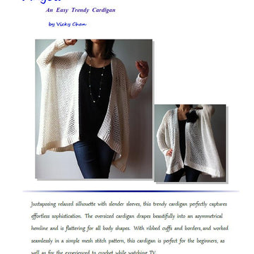 Angela - easy trendy cardigan (crochet)