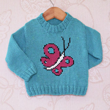 Intarsia - Butterfly Chart - Childrens Sweater