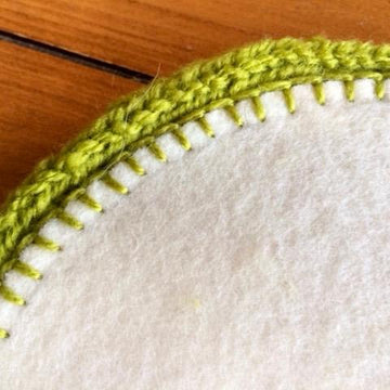 Placemat or Coaster. An I-cord Pattern in Patons Fab DK