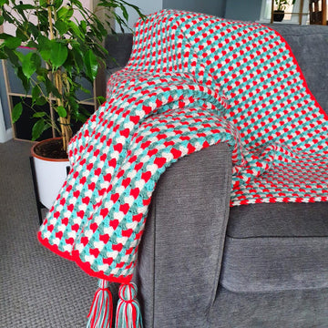 Candy Cane Striped Blanket