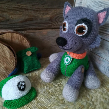 Knitted Rocky from ‘’Paw Patrol’’