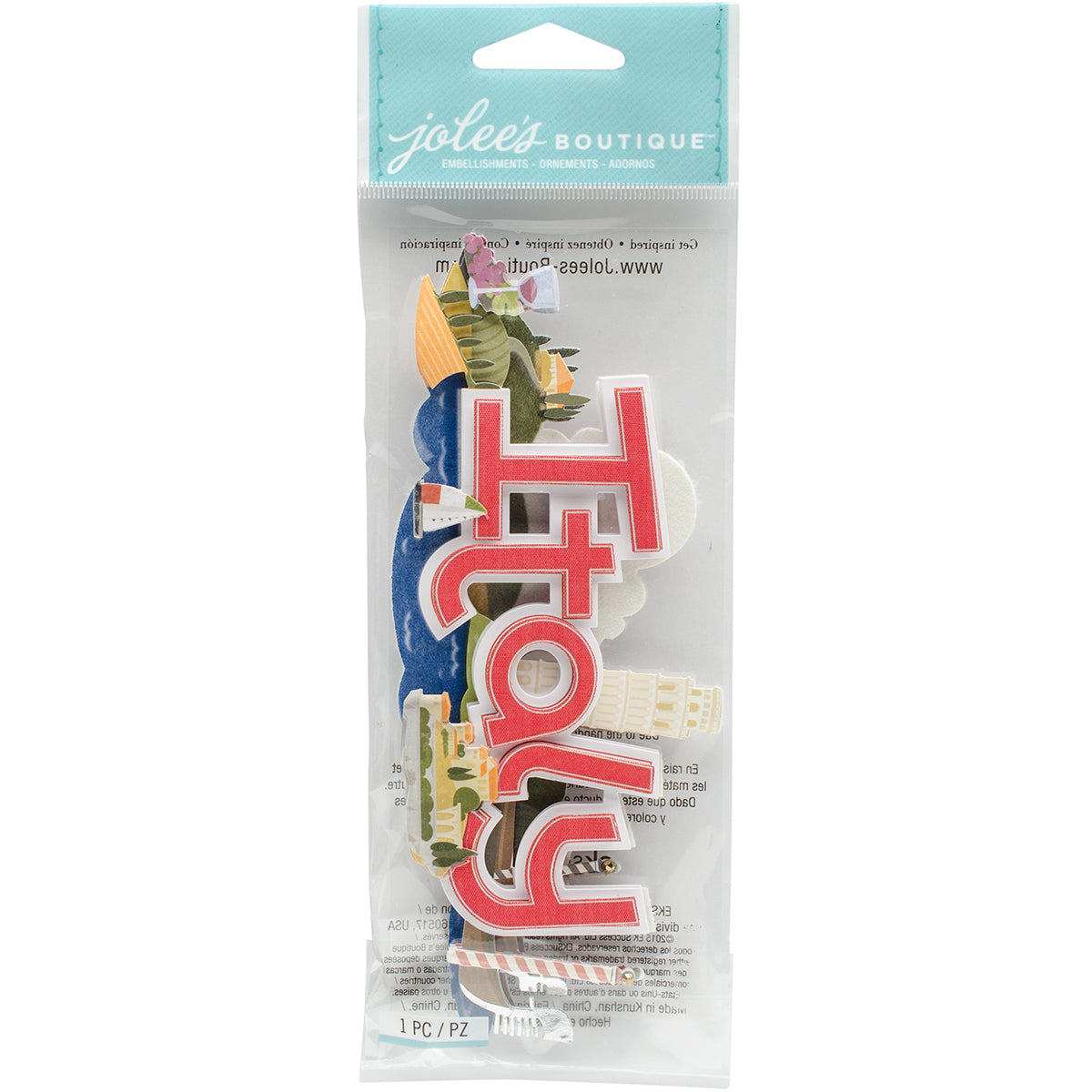Jolee's Boutique Title Waves Dimensional Stickers - Italy