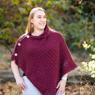 Textured Fall Poncho