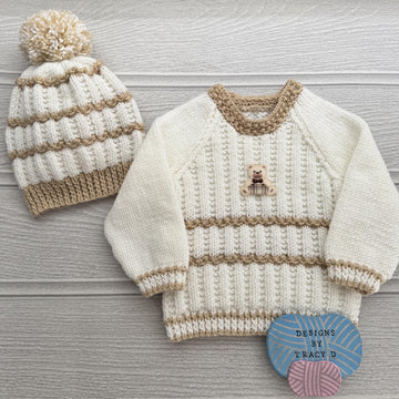 Danny Baby sweater and Hat 18"-22" chest size