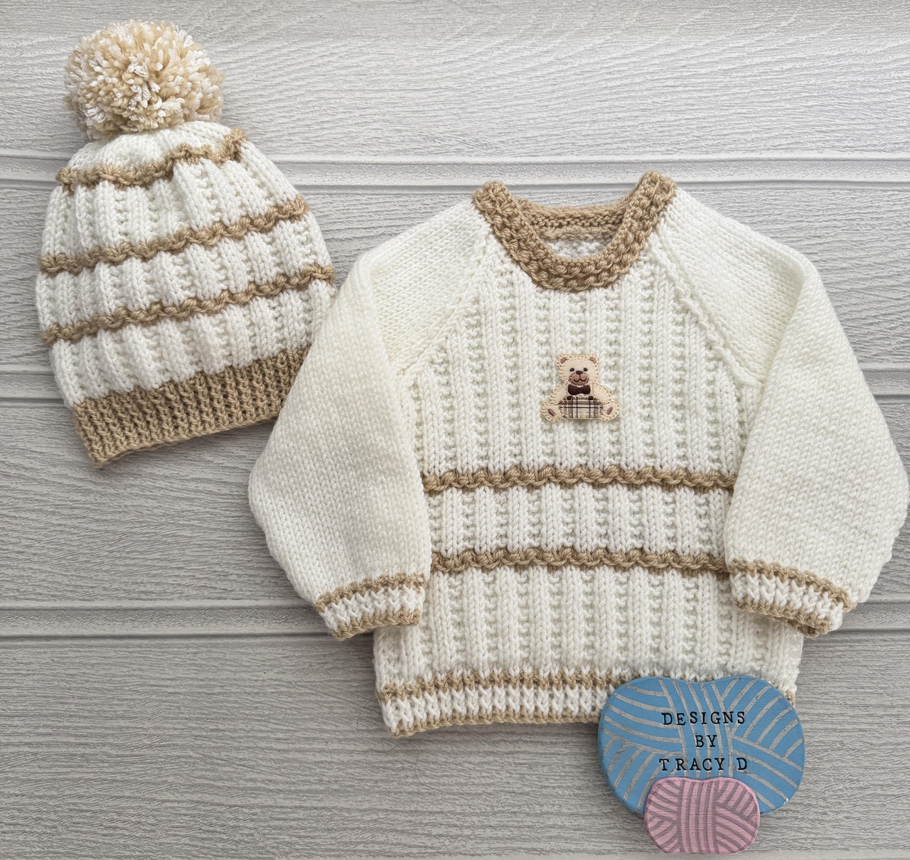 Danny Baby sweater and Hat 18"-22" chest size
