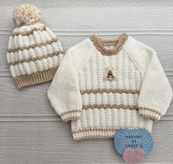 Danny Baby sweater and Hat 18"-22" chest size