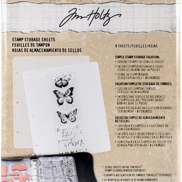 Advantus Tim Holtz Storage Studios Stamp Storage Binder Refills 8/Pkg - 7.25"X10"