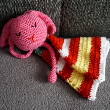 Cuddle Cloth Colorfull Striped Bunny!