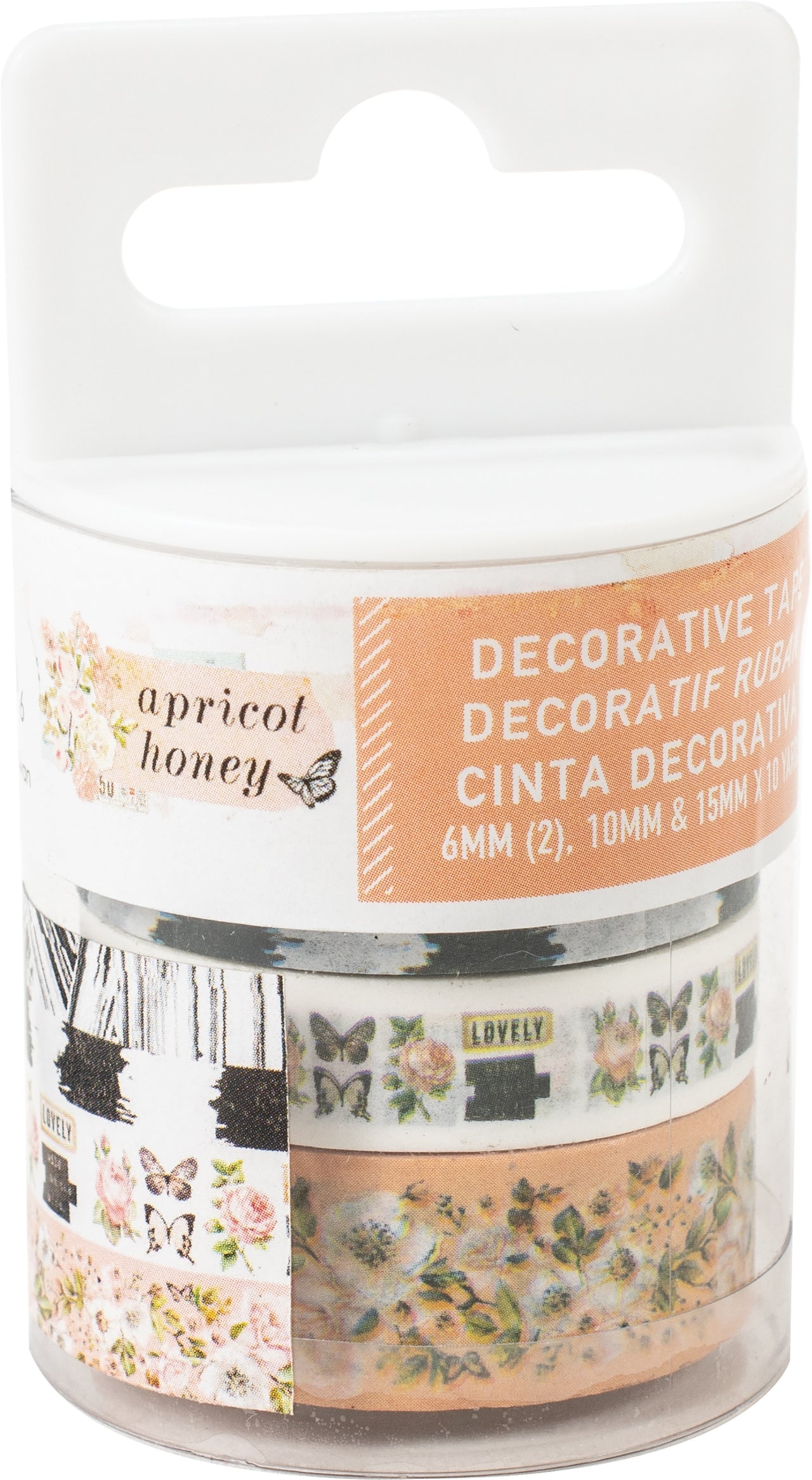 Prima Marketing Apricot Honey Decorative Tape 4/Pkg - 10yd Each