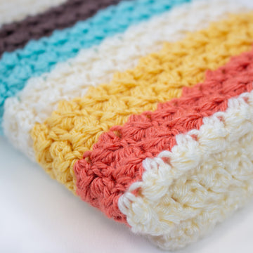 Modern Fall Wattle Stitch Crochet Blanket