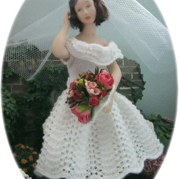 1:12th scale 1950s wedding dress