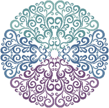 Purple Blue Green Circle - #13386