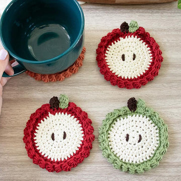 Pumpkin and Apple Coasters