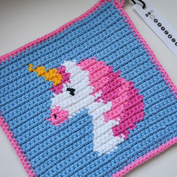 Unicorn Potholder Crochet Pattern
